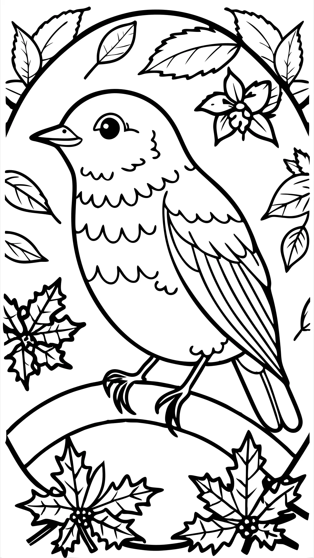 coloring pages of a robin